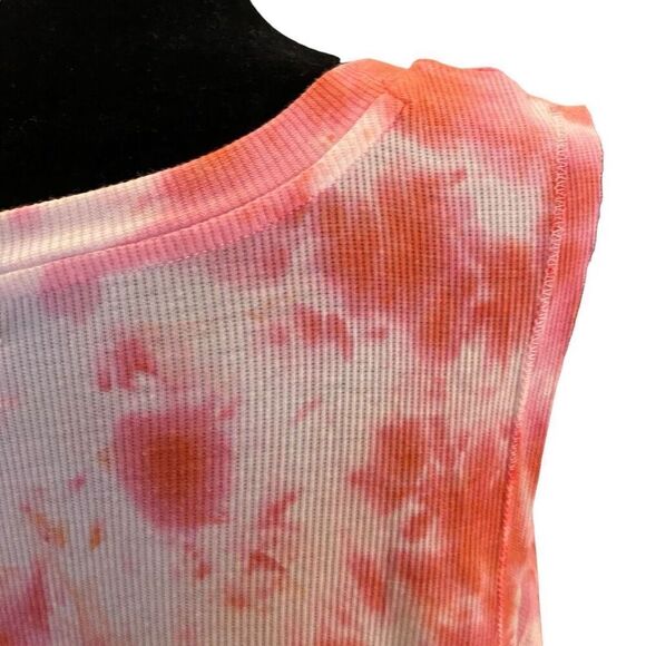True Craft Pink and White Tie Dye Waffle Weave Sleeveless Top Sz 3X NWT - Picture 9 of 12